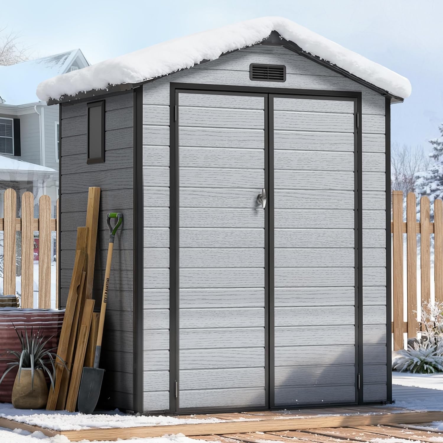 Farming And Agriculture - 6X4 FT Outdoor Shed, Plastic Storage