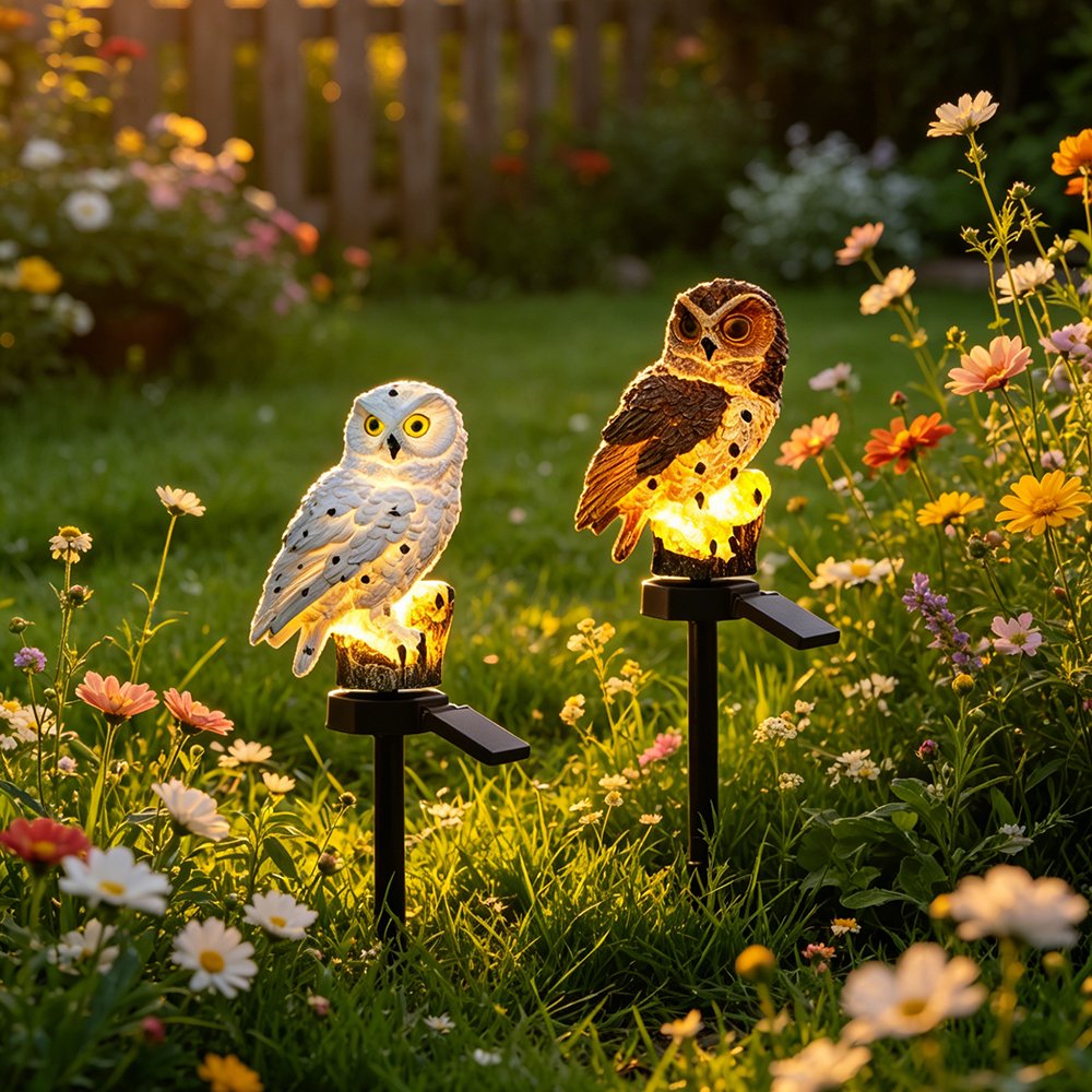 Owl Solar Light, Resin Owl Gro - Farming And Agriculture 리뷰 및 가격