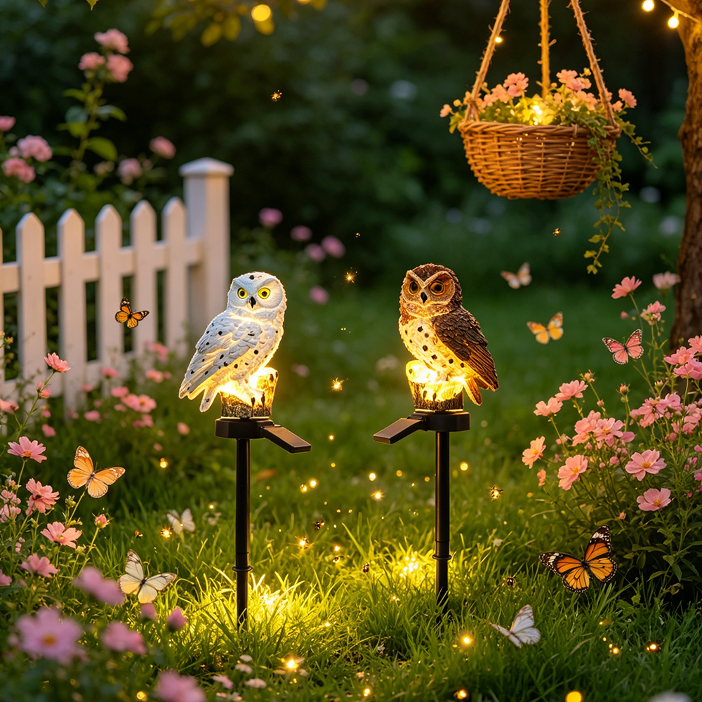 Owl Solar Light, Resin Owl Gro - Farming And Agriculture 리뷰 및 가격