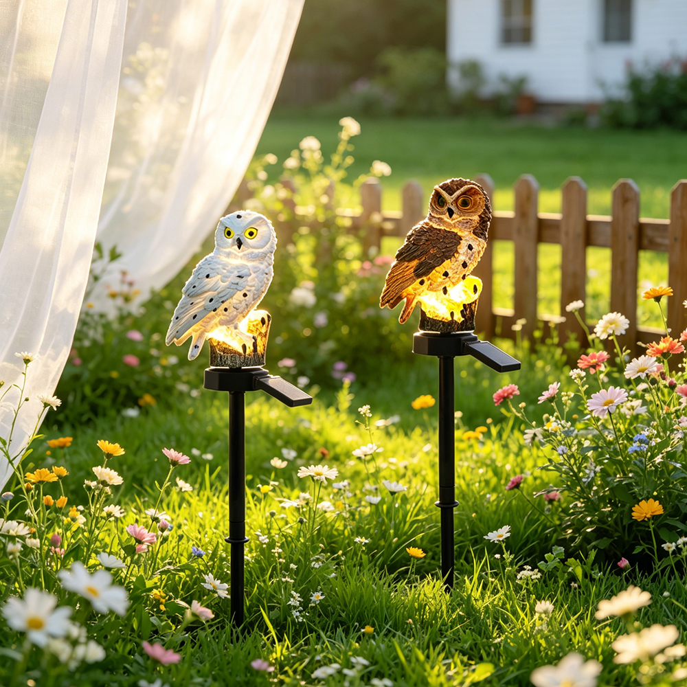 Owl Solar Light, Resin Owl Gro - Farming And Agriculture 리뷰 및 가격