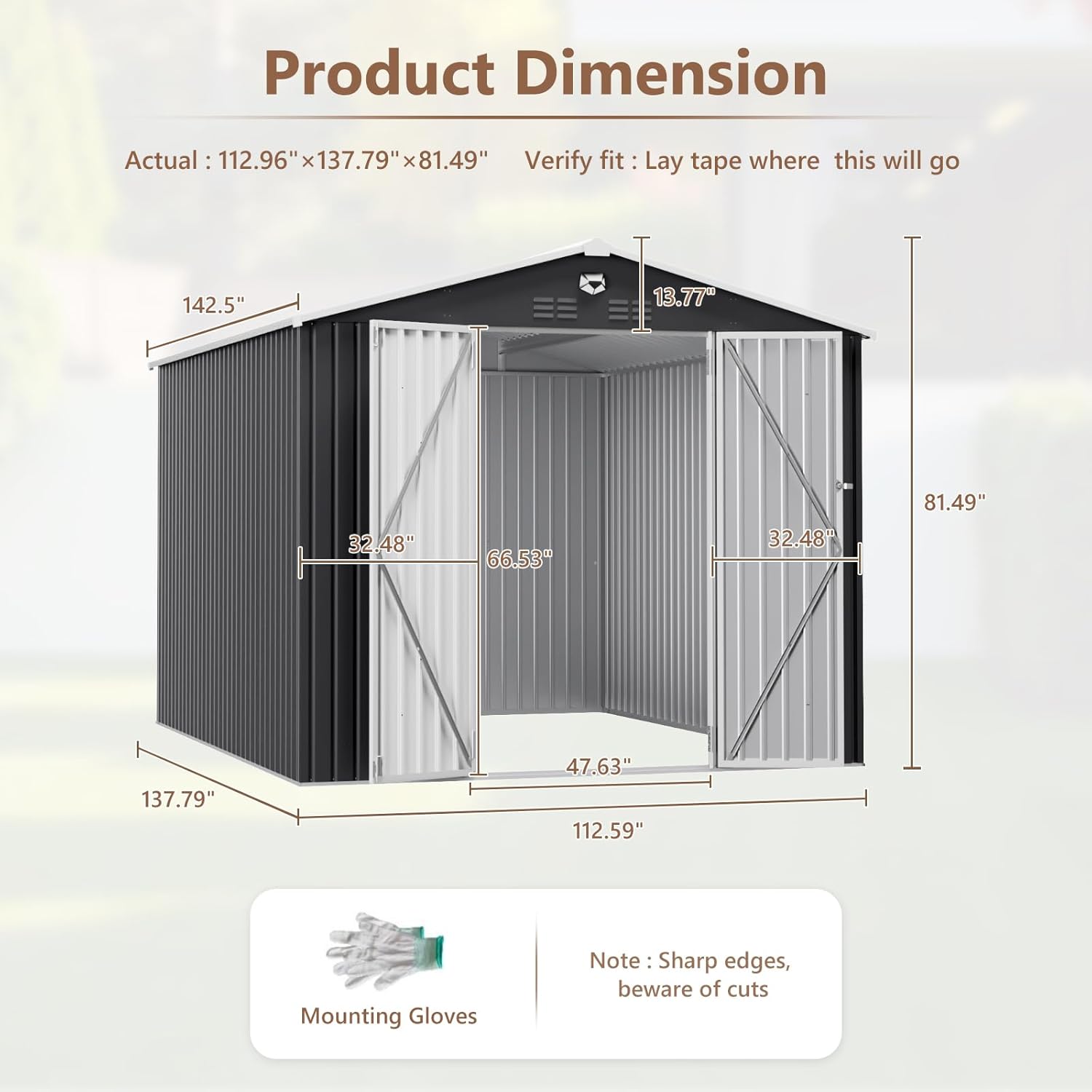 10x12 FT Metal Outdoor Storage - Farming And Agriculture 리뷰 및 가격