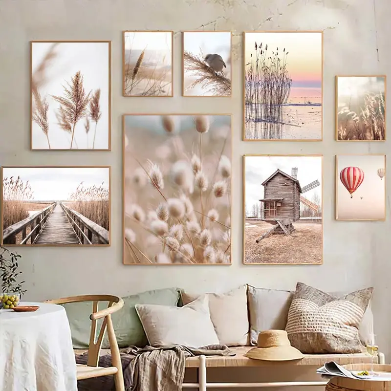 Beige Landscape Wall Art Poste - Orchard Sprayer Tractor 리뷰 및 가격