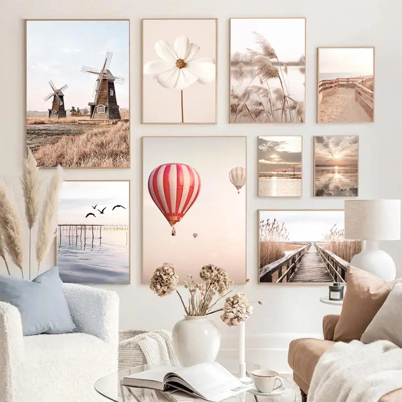 Beige Landscape Wall Art Poste - Orchard Sprayer Tractor 리뷰 및 가격