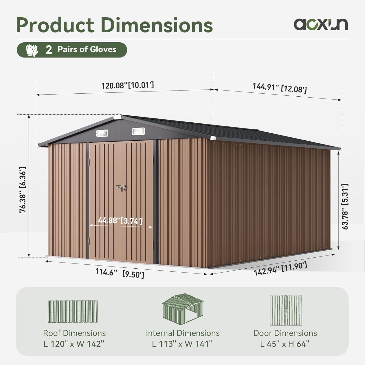 10 x 12FT Outdoor Storage Shed - Farming And Agriculture 리뷰 및 가격