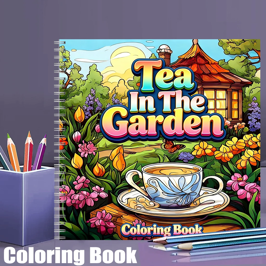 Tea In The Gardens Coloring Bo - Farming And Agriculture 리뷰 및 가격