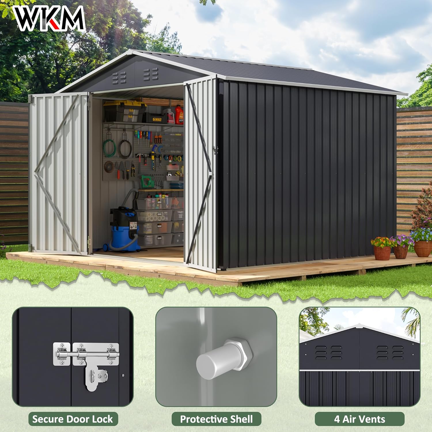 8x8 FT Outdoor Storage Shed, U - Farming And Agriculture 리뷰 및 가격