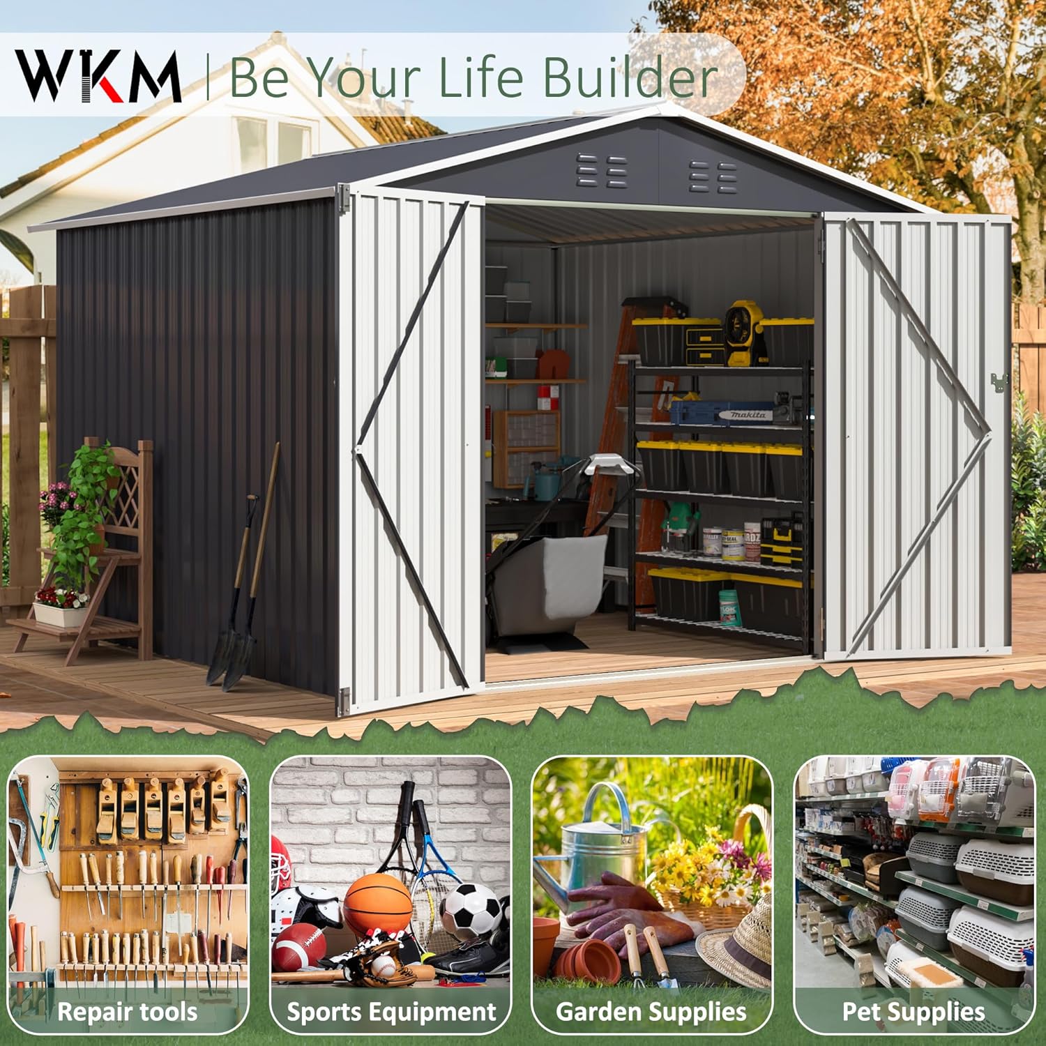 8x8 FT Outdoor Storage Shed, U - Farming And Agriculture 리뷰 및 가격